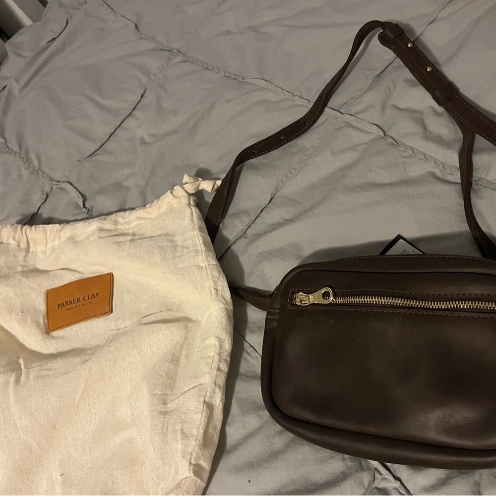 Parker Dark Brown Leather Belt Bag
